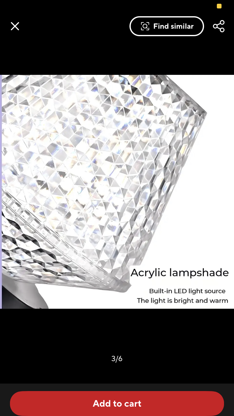 Touch Acrylic Lamp with 3 Light Modes