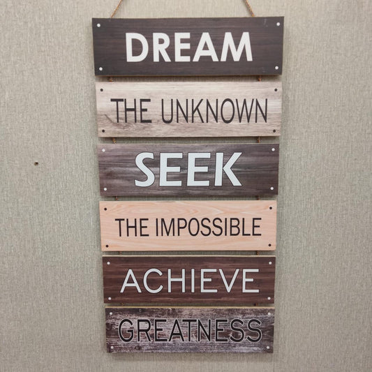Six Steps Wooden Quotation Wall Hanging for Home Decor