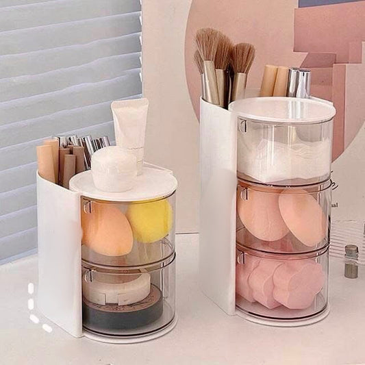 Three Layer Beauty Blender & Makeup Brushes Holder