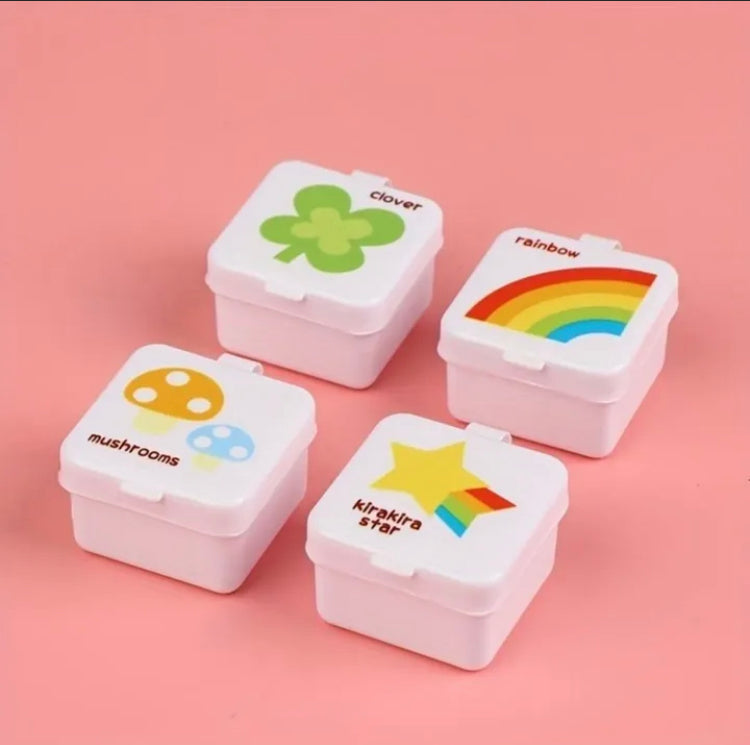 4 Pcs Portable Mini Ketchup & Seasoning Containers