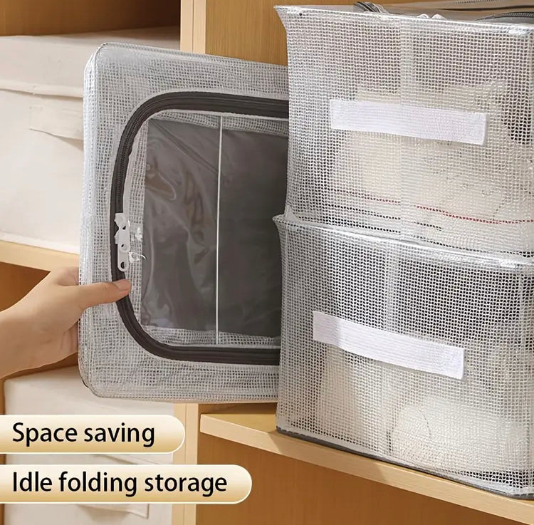 1 Pc Double Sided Transparent Rectangular Dustproof Under Bed Shoes Organizer
