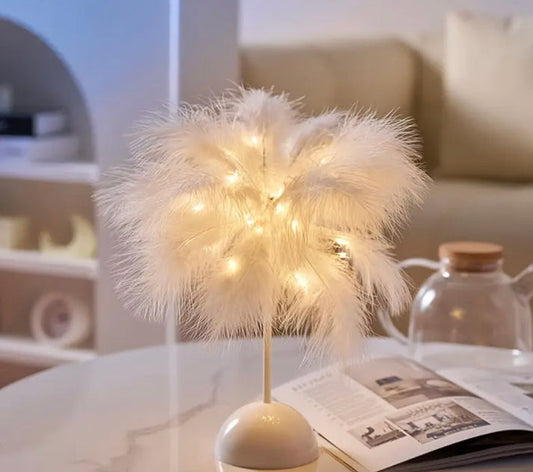 Feather Warm LED Light Table Lamp