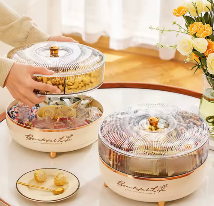 Double Layer Rotating Dryfruit Storage Box