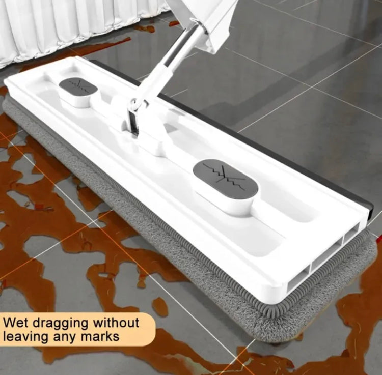 Flat Squeezing Mop with Foldable Bucket (Heavy Quality)