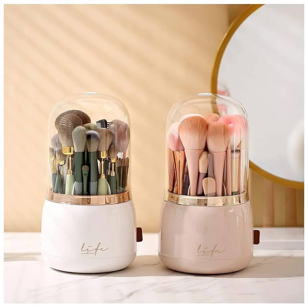 Luxury 360 Rotating Brushes Holder with Lid