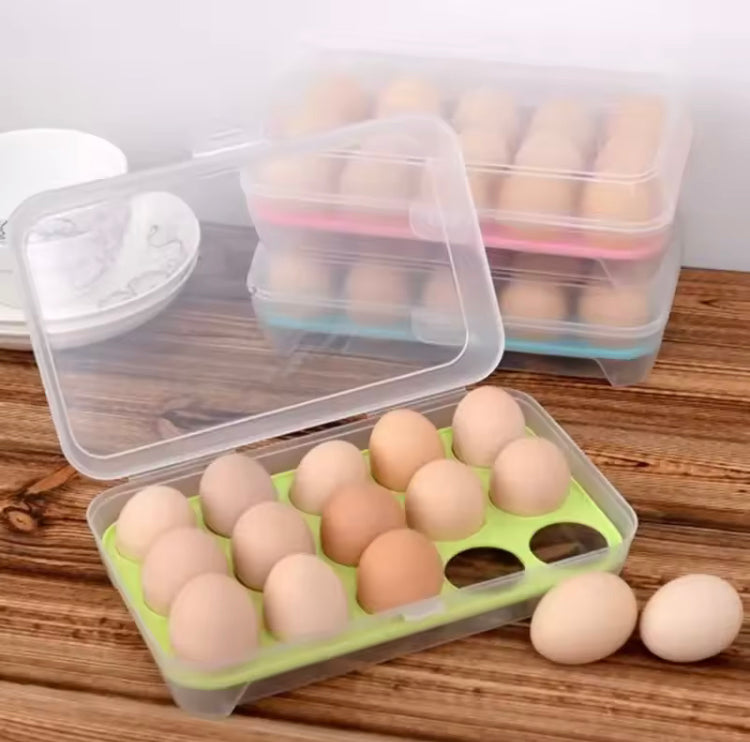15 Pcs Egg Storage Box Tray with Lid