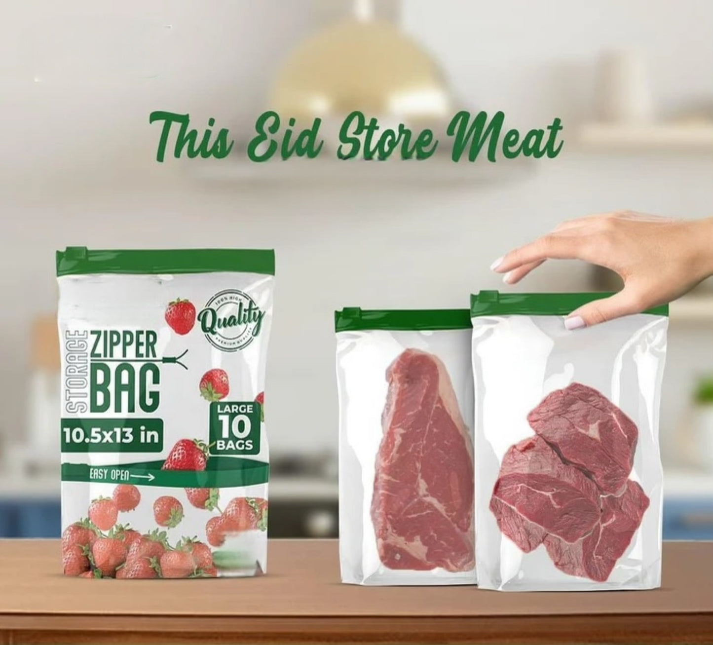 Zipper Storage Bags for Food Preservation (High Quality)