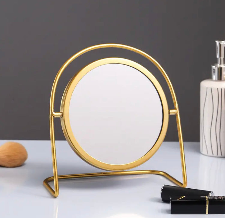 Nordiac Style Gold Makeup Retro Metal Mirror