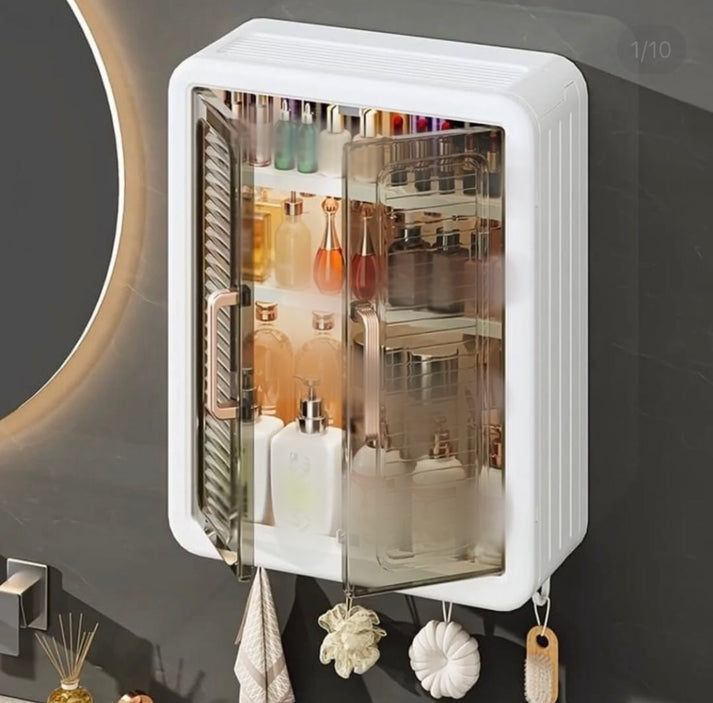 Large Capacity Wall Adhesive Cabinet Storage Box Rack