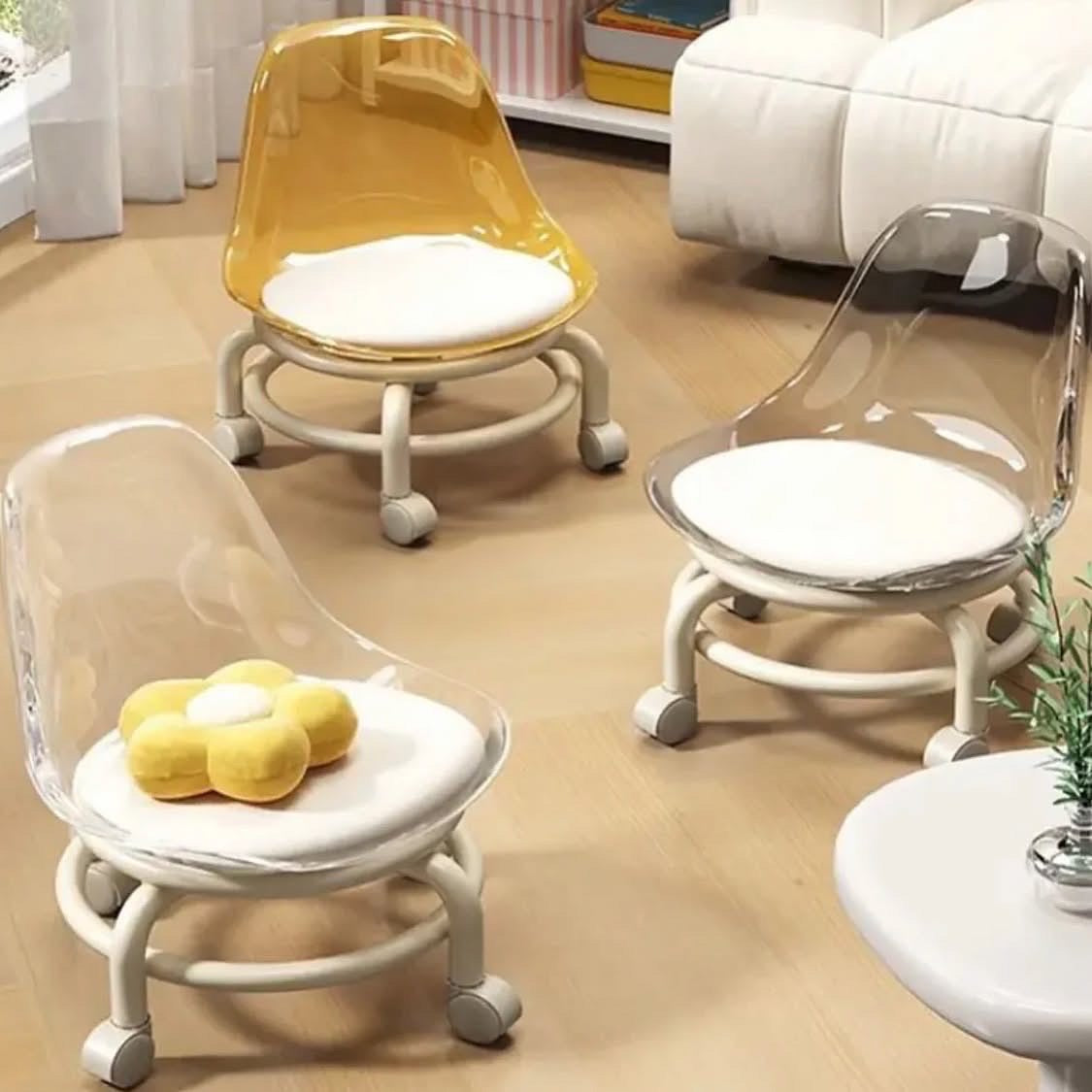 360 Rotating Acrylic Chair for Kids & Adults ( Hold Weight Upto 120kg)