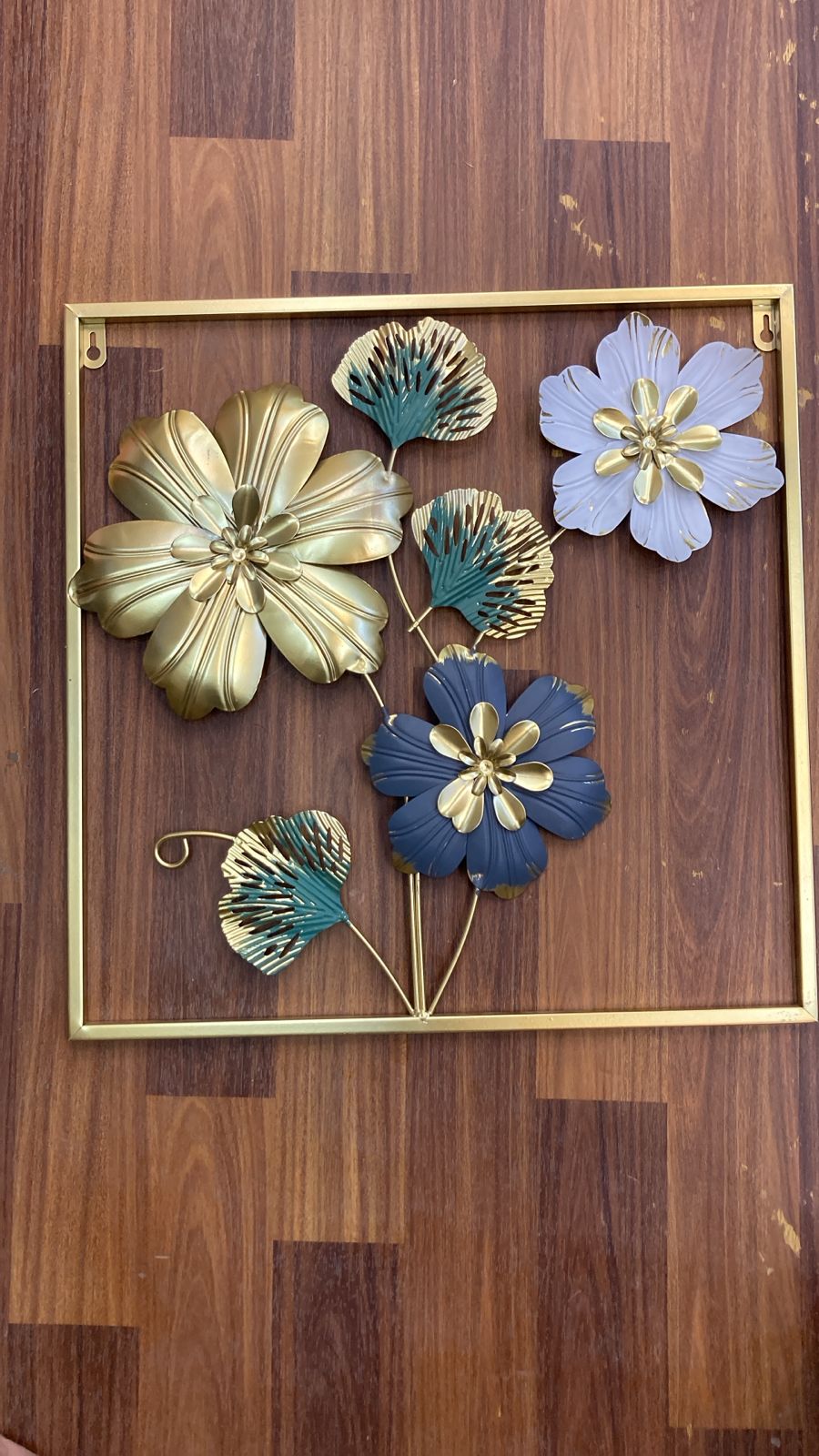 Nordiac Style Square Shape Metal Wall Motif for Home Decor