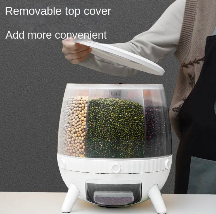 10kg Rotatable Kitchen Grain Rice Bucket Insectproof Moistureproof