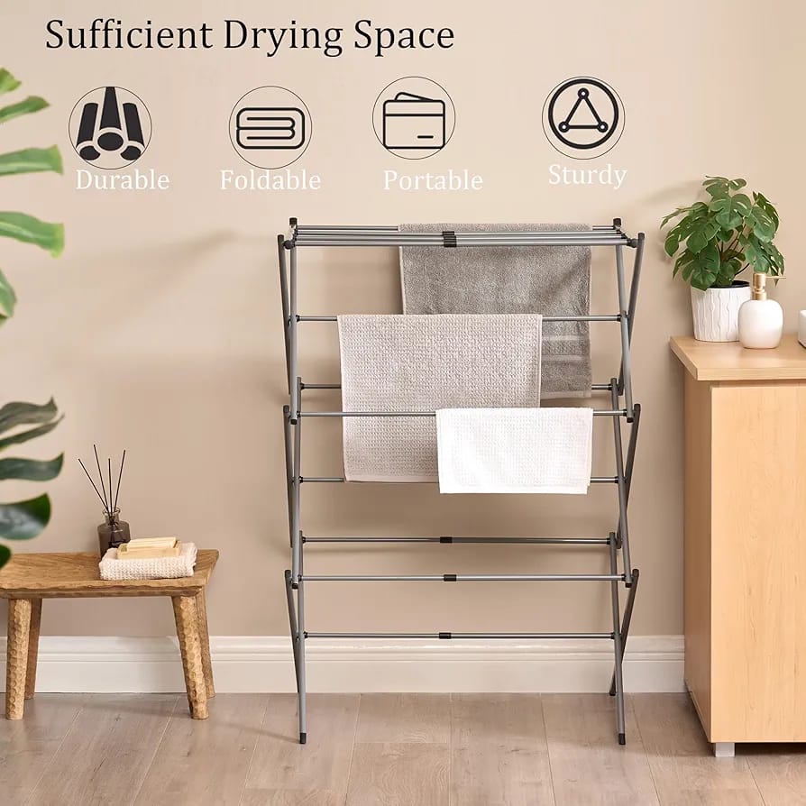 Foldable Clothes Drying Rack Heavy Quality
