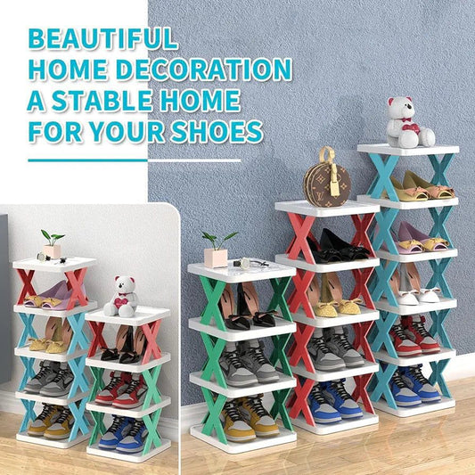 Multi-layer Foldable Detachable Shoe Rack