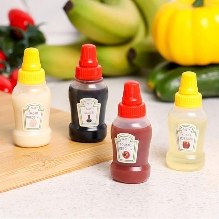 Pack of 2 Portable Ketchup & Sauces Bottle
