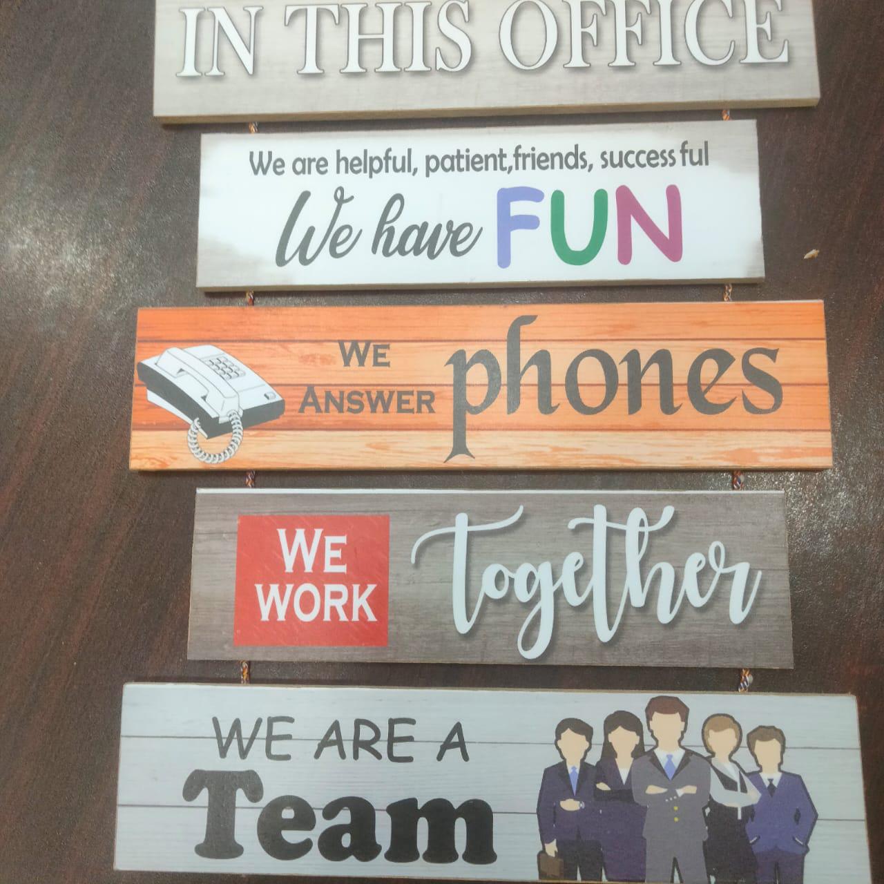 Five Steps Wooden Quotation Wall Hanging for Home Decor