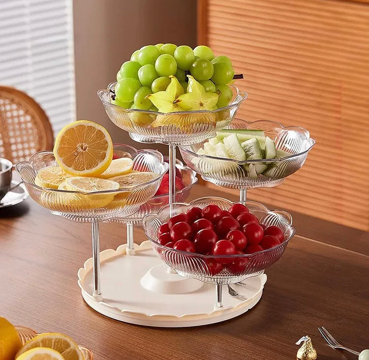 Luxury Five Heads Rotating Snack & Candy Serving Tray