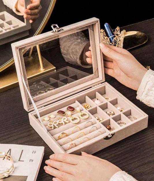 Portable Velvet Jewellery Ring Jewellery Display Organizer