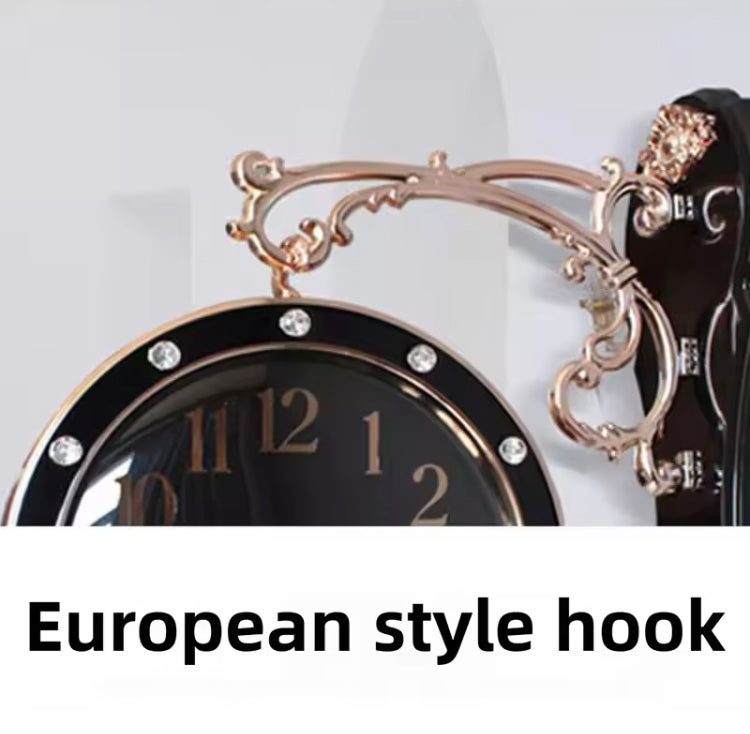 Luxury Double Sided Silent Hanging Wall Clock for Home Decor