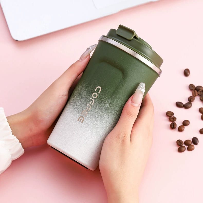 510ml Stainless Steel Insulated Double Shaded Coffee Mug with LED Temperature