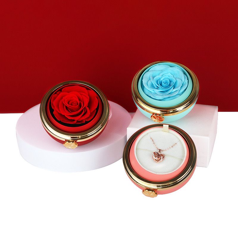 Surprise Preserved Eternal Rose Rotating Gift Jewellery Box