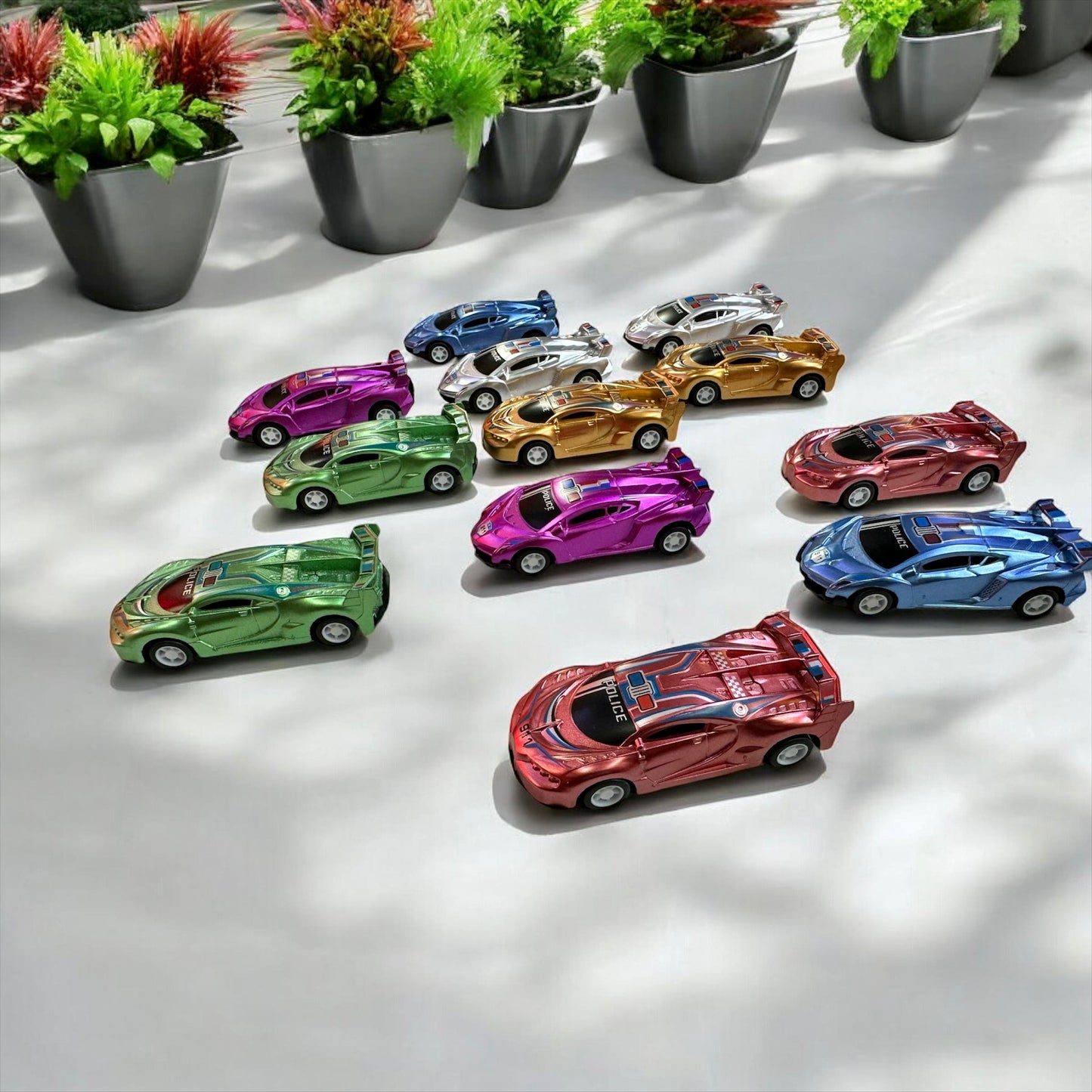 12 Pcs Toy Tribe Pull Back Function Die Cast model Cars 
For Kids