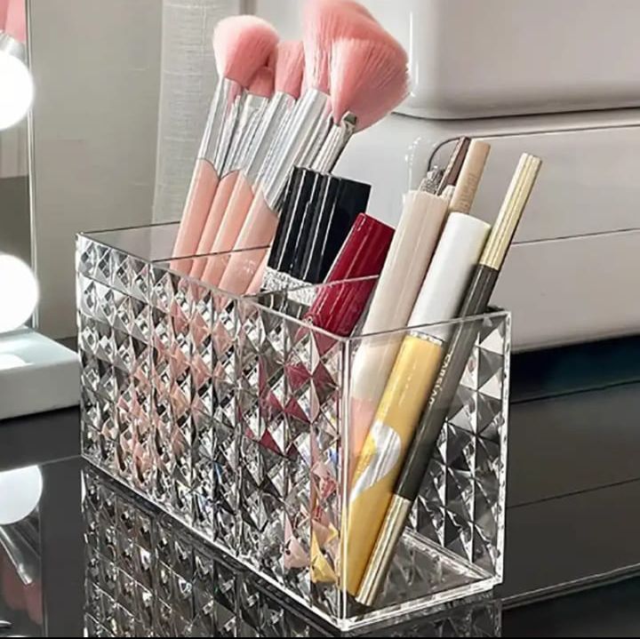 Transparent Acrylic Cosmetics Makeup Brushes Organizer