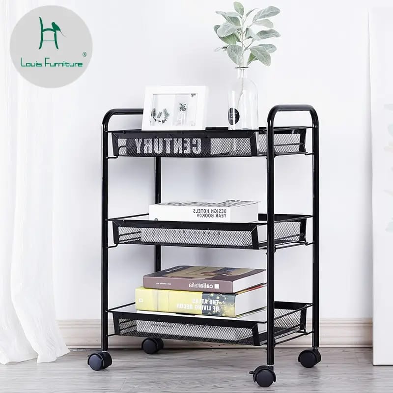 3 Layer Metal Multipurpose Storage Rack Kitchen Trolley Storage Rack Organizer