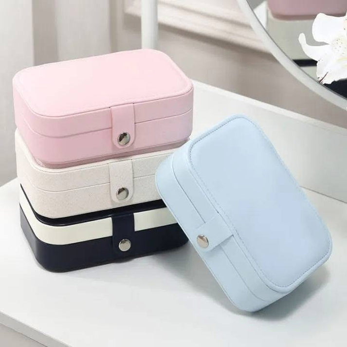 Double Layer Leather Jewellery Organizer
