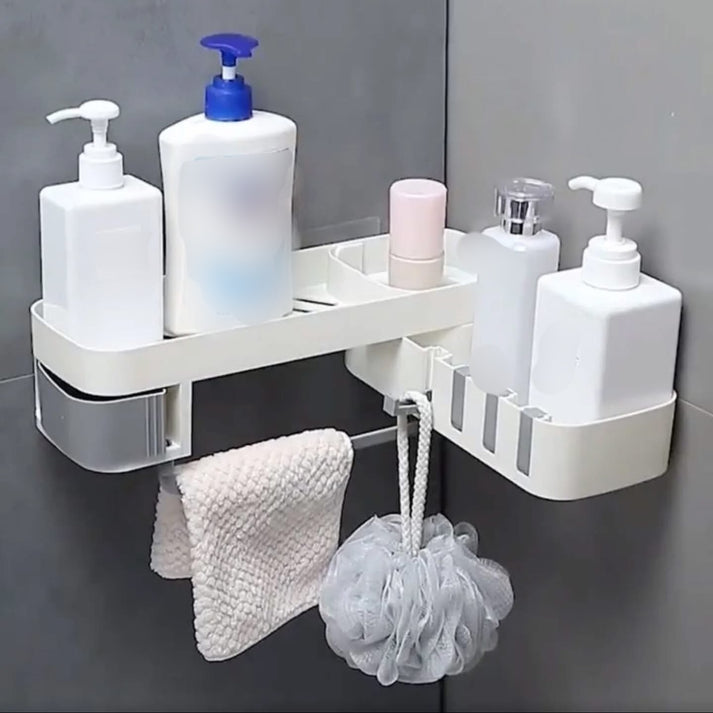 Wall Mounted Expandable Bathroom Shelf