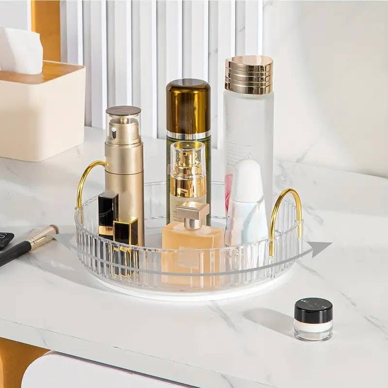 360 Rotating Cosmetics Makeup Perfumes Vanity Tray