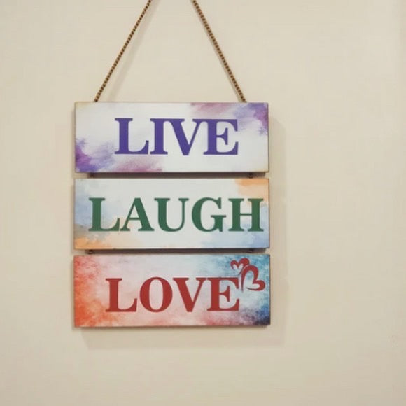 3 Step Quotations Wooden Wall Hanging for Home Decor