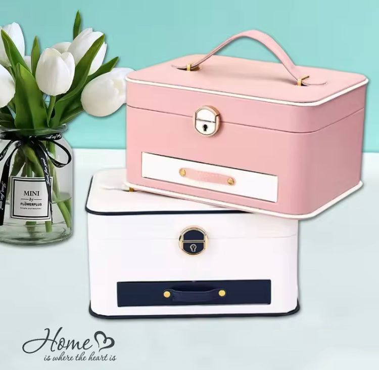 Large Capacity PU Leather Jewellery Organizer