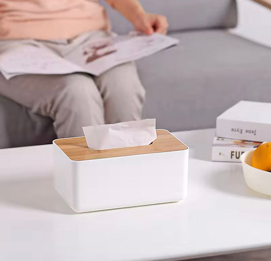 Wooden Cover Tissue Box with Holder