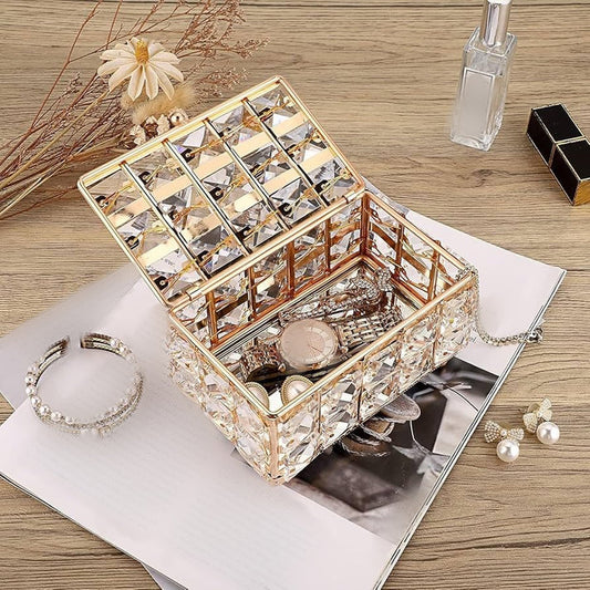 Crystal Jewellery Organizer with Inside Mirror