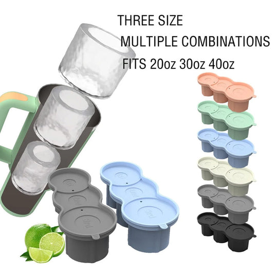 Tumbler Silicone Ice Cube Mould with Steel Tong