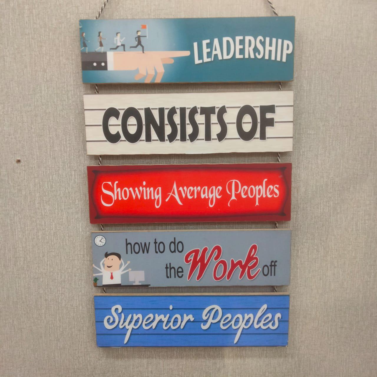Five Steps Wooden Quotation Wall Hanging for Home Decor