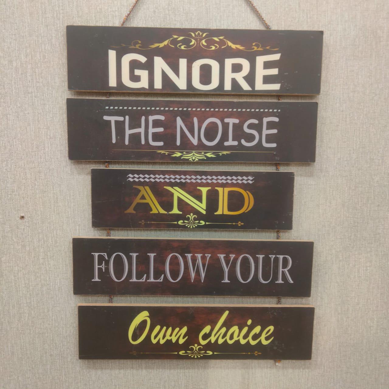 Five Steps Wooden Quotation Wall Hanging for Home Decor