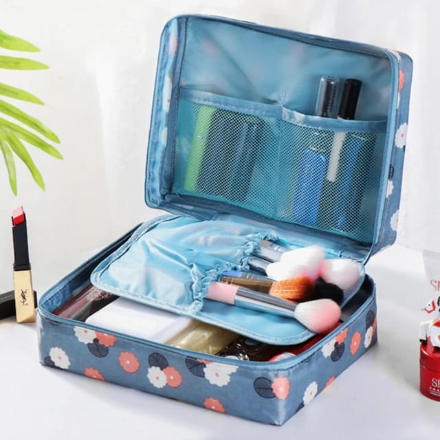 Waterproof Dustproof Floral Cosmetics Makeup Bag