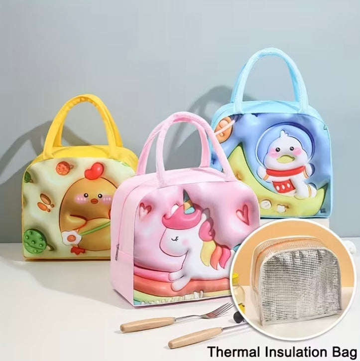 3D Insulated Thermal Lunch Bag for Kids