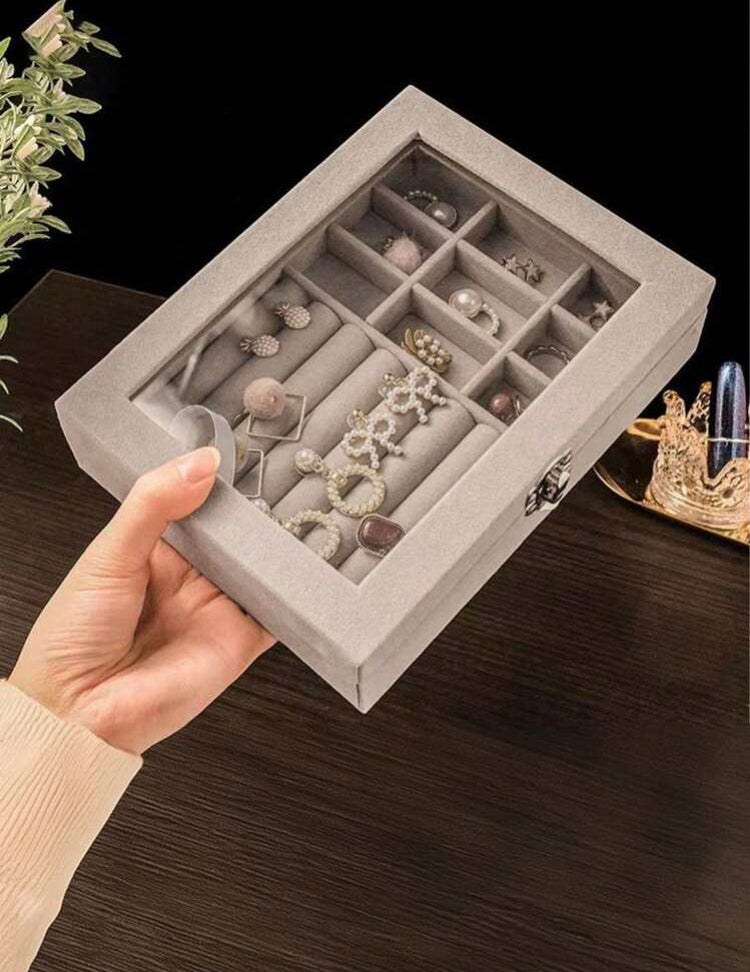Portable Velvet Jewellery Ring Jewellery Display Organizer