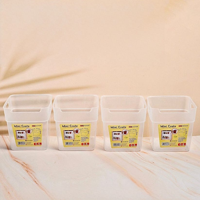 Pack of 4 Mini Crate Multipurpose Boxes