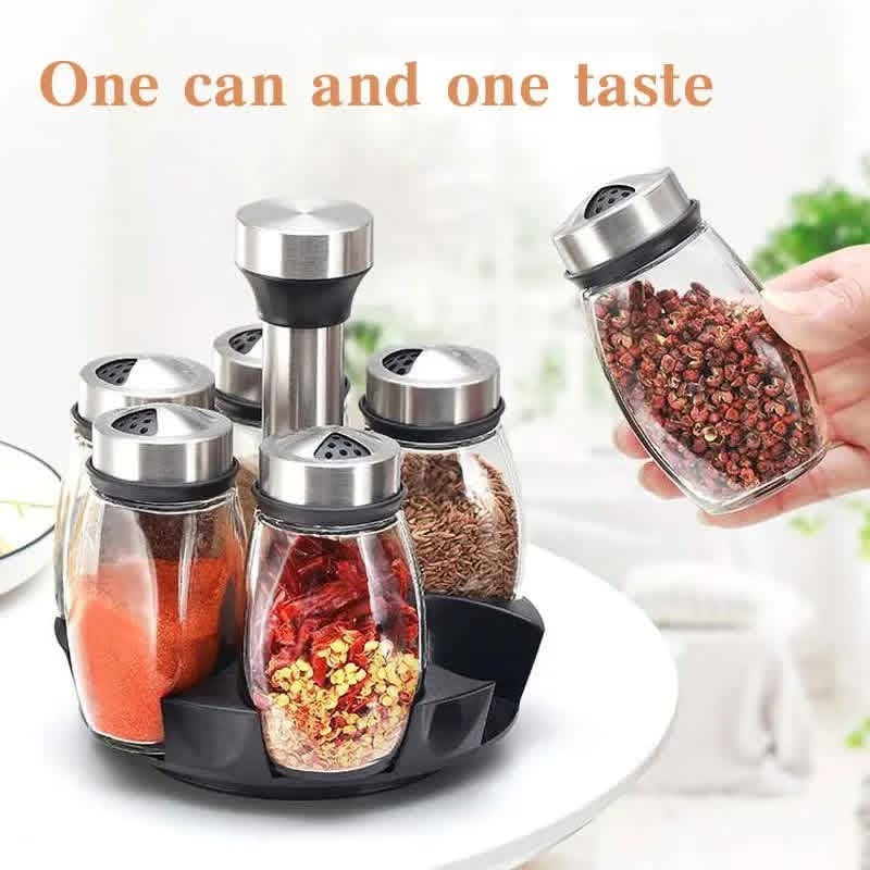Rotating 6 Bottles Spice Rack
