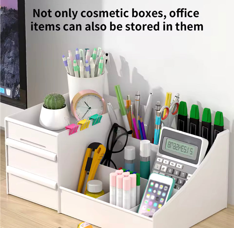 Large Capacity Multipurpose Cosmetics Organizer with Drawers