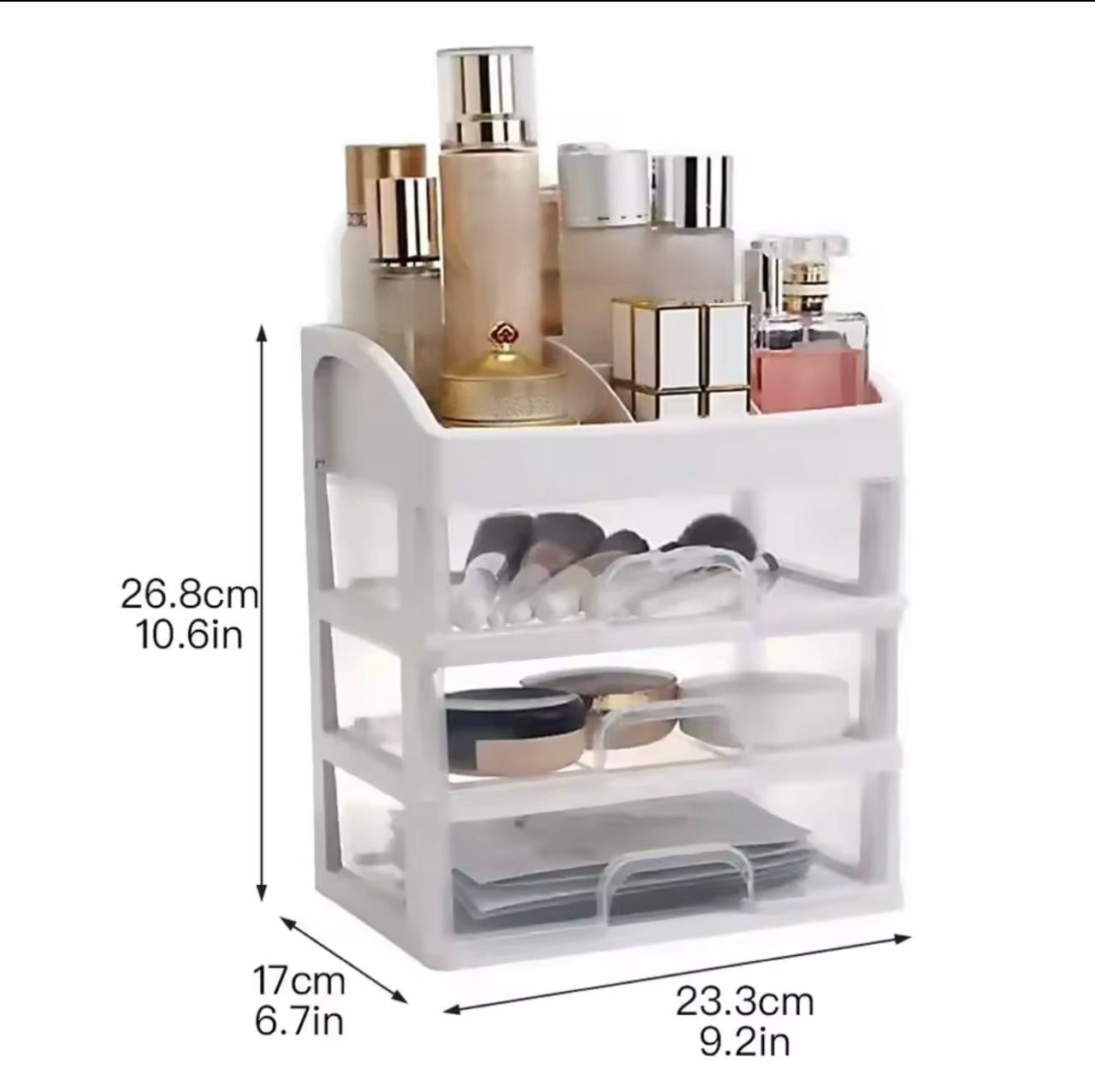 3 Drawers Cosmetics Drawer Organizer