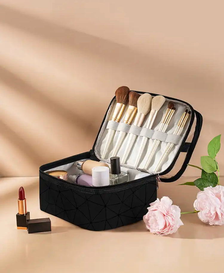 Double Layer Diamond Spacious Cosmetics Makeup bag