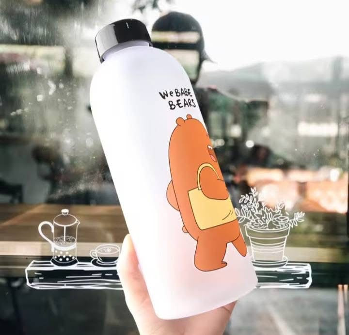 1000ml Cute Water Bottle with Straw