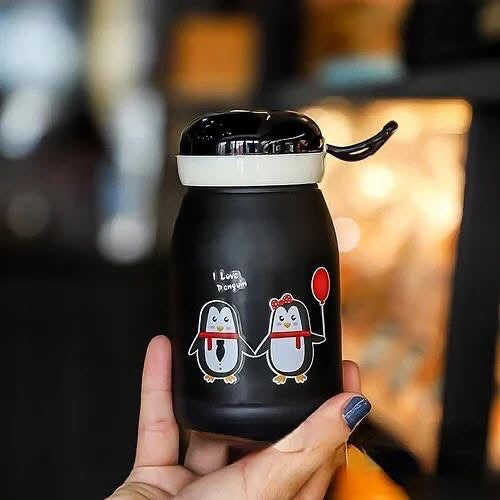 380ml Cute Children Hot Insulation Water Cups 304 Stainless Steel Portable