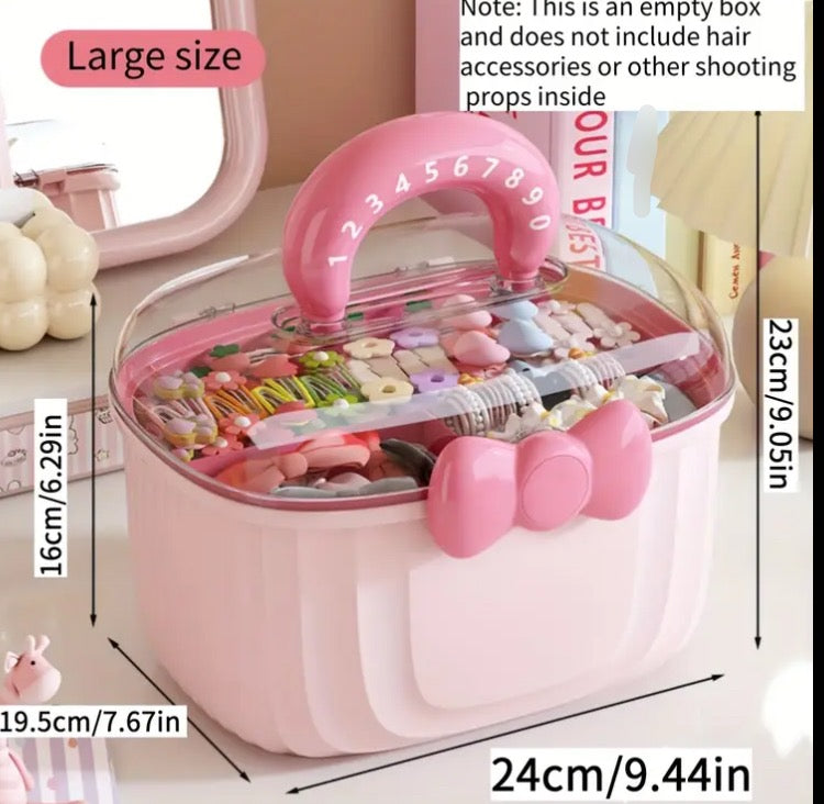 Cute Bow Cosmetics Multipurpose Storage Box