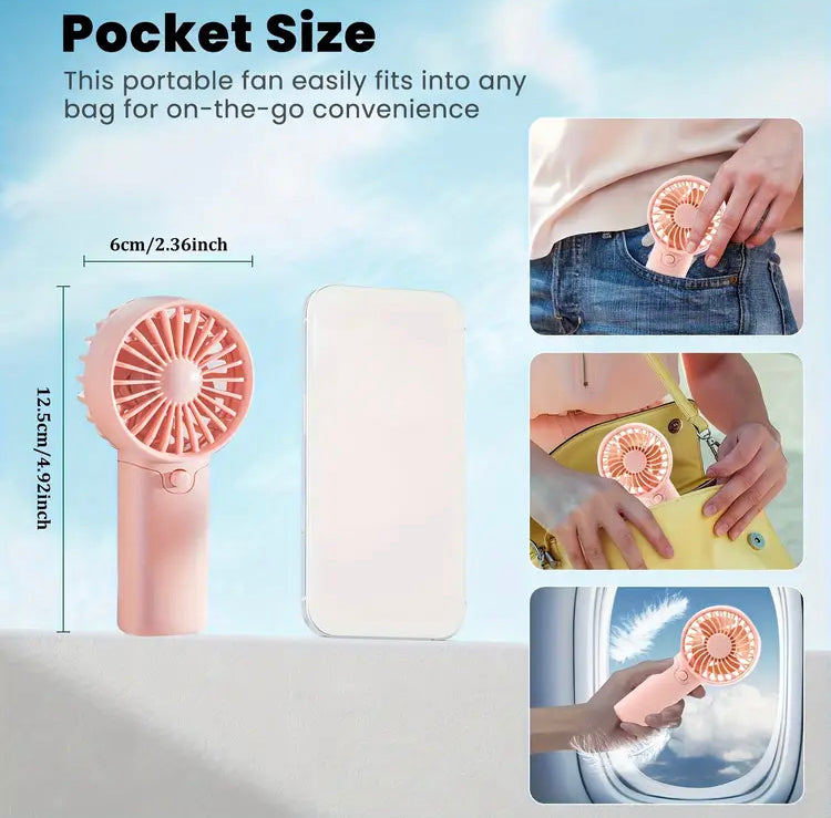 Portable Mini Handheld Fan Battery Operated